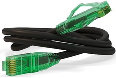 Кабель патч-корд U/UTP 6a кат. 0.5м Hyperline PC-LPM-UTP-RJ45-RJ45-C6a-0.5M-LSZH-BK (100% Fluke Component Tested) 10G, LSZH, 0.5 м, черный