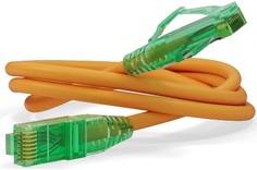 Кабель патч-корд U/UTP 6a кат. 0.5м Hyperline PC-LPM-UTP-RJ45-RJ45-C6a-0.5M-LSZH-OR (100% Fluke Component Tested) 10G, LSZH, 0.5 м, оранжевый