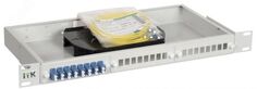 Кросс оптический стоечный ITK FOBX24-1U-4SCUS09 1U укомплектованный: SC (Simplex) 4шт; (OS2)