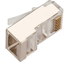 Коннектор TWT TWT-PL45/S-8P8C/JR100 RJ45 STP 8P8C, универсальный, cat.5e, 100 шт. в банке
