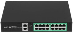 Коммутатор неуправляемый Netis P116GC PoE+, 18 портов, 18x1 Гбит/с, PoE+ 16х30 Вт (до 240Вт), Uplink RJ45 2*1 Гбит/с