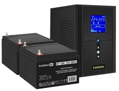 Комплект Exegate SineTower SZ-1500.LCD.AVR.2SH.1C13.USB EX296812RUS ИБП EX295988RUS + батарея 26Aч EX282970RUS 2шт (инвертор, синус, для котла) 1500VA