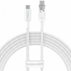 Кабель интерфейсный Baseus P10319703221-01 Explorer Series Fast Charging with Smart Temperature Control Type-C to Type-C 100W 2m Stellar White (матери