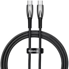 Кабель интерфейсный Baseus CADH000701 Glimmer Series Fast Charging Data Type-C to Type-C 100W 1m Black (передача данных, питание устройств, скорость п