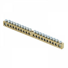 Шина EKF sn0-63-20 PEN "ноль-земля" (6x9мм) 20 отв. латунь крепеж по центру