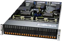 Сервер Supermicro AS-2125HS-TNR Hyper A+ Server 2U 2*Genoa 9534/4*32GB/PM9A3 960GB NVMe /2-port 10GBase-T/2*1600W(2nd config)