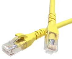Кабель патч-корд DKC RN6AUU4505YL CAT6A U/UTP 4х2, LSZH, жёлтый, 0.5 м