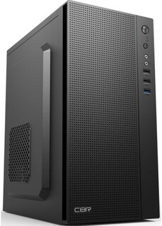 Корпус mATX CBR PCC-MATX-MX12-500W2 c БП PSU-ATX500-08EC (500W/80mm), USB 3.0, 2*USB 2.0, audio, Black
