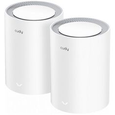 Роутер Cudy M3000(2-Pack) белый, AX3000 Wi-Fi 6 Mesh 2.5G Solution, Dual-Band, Chipset MT7981BA+MT7976CN+RTL8221B, 802.11ax/ac/a/b/g/n, 2402Mbps at 5G