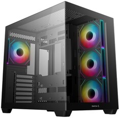 Корпус ATX Deepcool CG530 4F без БП, боковая панель из закалённого стекла, 2*USB 3.0, USB Type-C