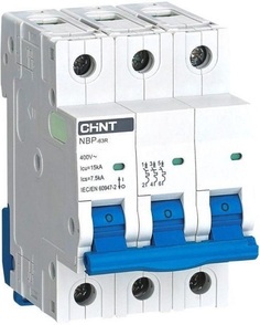 Автоматический выключатель модульный CHINT 352393 NBP-63R 3P 20А 15кА 8In (R)