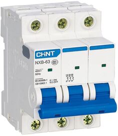 Автоматический выключатель модульный CHINT 296841 NXB-63S 3P 20А 4,5кА х-ка D (R)