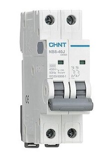 Автоматический выключатель модульный CHINT 320683 NB8-40J 2P 1А 6кА х-ка C (R)
