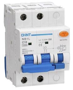 Автомат дифференциальный CHINT 205013 NB1L 2P C25 30мА тип A 10кА (54mm) (R)
