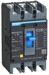 Автоматический выключатель в литом корпусе CHINT 205889 NXM-63S/3P 63А 25кА (R)