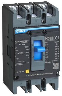 Автоматический выключатель в литом корпусе CHINT 205887 NXM-63S/3P 40А 25кА (R)