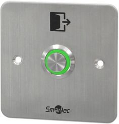 Кнопка выхода Smartec ST-EX144LW металлическая, IP66, врезная, СИД индикатор, НР/ОБЩ и НЗ/ОБЩ контакты, размер: 86х86х40 мм
