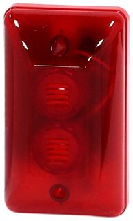 Оповещатель Smartec ST-AA216LS-RD Строб-лампа с сиреной, красная, 12 В (DC), 105 db