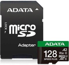 Карта памяти MicroSDXC 128GB ADATA UD128GUI3V30A2SP-RA1 Class 10 UHS-I U3 V30 A2 160/140 MB/s (SD адаптер)