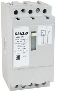 Автоматический выключатель в литом корпусе КЭАЗ 104629 АЕ2046М-100-63А-12Iн-400AC-У3