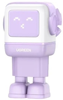 Зарядное устройство сетевое UGREEN CD361 35291_ UNO 65W USB-A+2*USB-C Robot GaN Tech Fast Charger EU в виде робота. Цвет: сиреневый
