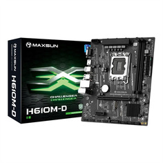Материнская плата mATX MAXSUN Challenger H610M-D (LGA1700, H610, 2*DDR4 (3200), 3*SATA, M.2, 2*USB 3.2, 4*USB 2.0, PCIe x16, VGA, HDMI)