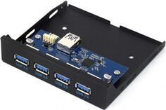 Панель Crown CM-CP3.5U34 CM000003533 для внешнего отсека 3.5", 4*USB 3.0