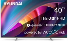 Телевизор Hyundai H-LED40BS5100 LED 40" WebOS Frameless Metal черный/серый FULL HD 60Hz DVB-T DVB-T2 DVB-C DVB-S DVB-S2 USB WiFi Smart TV