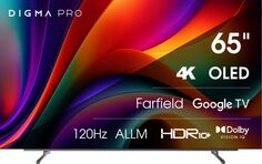Телевизор OLED Digma Pro 65M Google TV Frameless черный/серебристый 4K Ultra HD 120Hz DVB-T DVB-T2 DVB-C DVB-S DVB-S2 USB WiFi Smart TV
