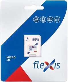 Карта памяти MicroSDXC 128GB Flexis FMSD128GU3A Cl10 U3, с адаптером