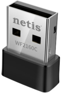 Адаптер Netis WF2160C сетевой двухдиапазонный Wi-Fi AC650, 2,4/5 ГГц, до 650 Мбит/с, USB 2.0, встроенная антенна