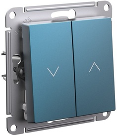 Выключатель двухклавишный для жалюзи Systeme Electric ATN000819 AtlasDesign 2х сх.4, 10А, мех., Изумруд