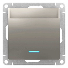 Выключатель карточный Systeme Electric ATN000967 AtlasDesign 10А, без задержки времени, механизм, Сталь