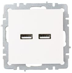 Розетка USB IEK BR-U21-D31-K36 BRITE тип A+тип A 3,1А РЮ10-1-БрЖ Жемчужный