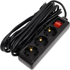 Удлинитель IEK WYP10-16-03-05-ZK-K02 У03К 3 места с заземлением 5м 3х1мм2 16А 250В черный