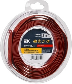 Трубка термоусадочная IEK UDR12-008-004-002-K04-T ТТУ нг-LS 8/4 красная (2м/упак)