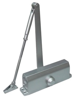 Доводчик Smartec ST-DC014BCDA-SL c тягой EN 1-4, 15 - 85 кг, 1100 мм, 2-х скор., тормоз открывания, задержка закрывания, серебряный