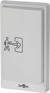 Кнопка выхода Smartec ST-EX710-WT пластиковая, накладная, локтевая, НЗ/НР контакты, размер: 175х95х25 мм