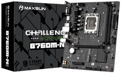 Материнская плата mATX MAXSUN MS-Challenger B760M D5 WIFI (LGA1700, B760, 2*DDR5 (6400), VGA, HDMI, 3*SATA, 2*M.2, PCIe, 2*USB2.0, 4*USB 3.2) RTL