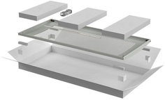Дверь ITK LN35-24U6X-DP LINEA N перфорированная 600мм шкафа 24U, серый