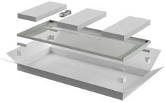 Дверь ITK LN35-28U6X-DP LINEA N перфорированная 600мм шкафа 28U, серый