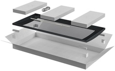 Дверь ITK LN05-24U8X-DP LINEA N перфорированная 800мм шкафа 24U, черный