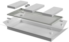 Дверь ITK LN35-28U8X-DP LINEA N перфорированная 800мм шкафа 28U, серый
