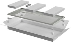 Дверь ITK LN35-38U8X-DP LINEA N перфорированная 800мм шкафа 38U, серый