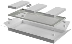 Дверь ITK LN35-47U8X-DP LINEA N перфорированная 800мм шкафа 47U, серый
