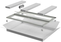 Дверь ITK LN35-42U8X-D2P LINEA N перфорированная двустворчатая 800мм шкафа 42U, серый