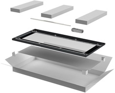 Дверь ITK LN05-18U8X-DR LINEA N стеклянная 800мм шкафа 18U, черный