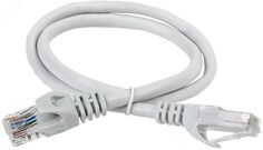 Кабель патч-корд U/UTP 6a кат. 1м ITK PC01-C6AUL-1M серый