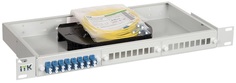 Кросс оптический стоечный ITK FOBX24-1U-16SCUS09 1U укомплектованный: SC (Simplex) 16шт; (OS2)