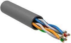 Кабель витая пара U/UTP 5 кат. 4 пары ITK LC1-C5E04-111-T-R 4х2х24AWG PVC серый (305м) РФ/Т